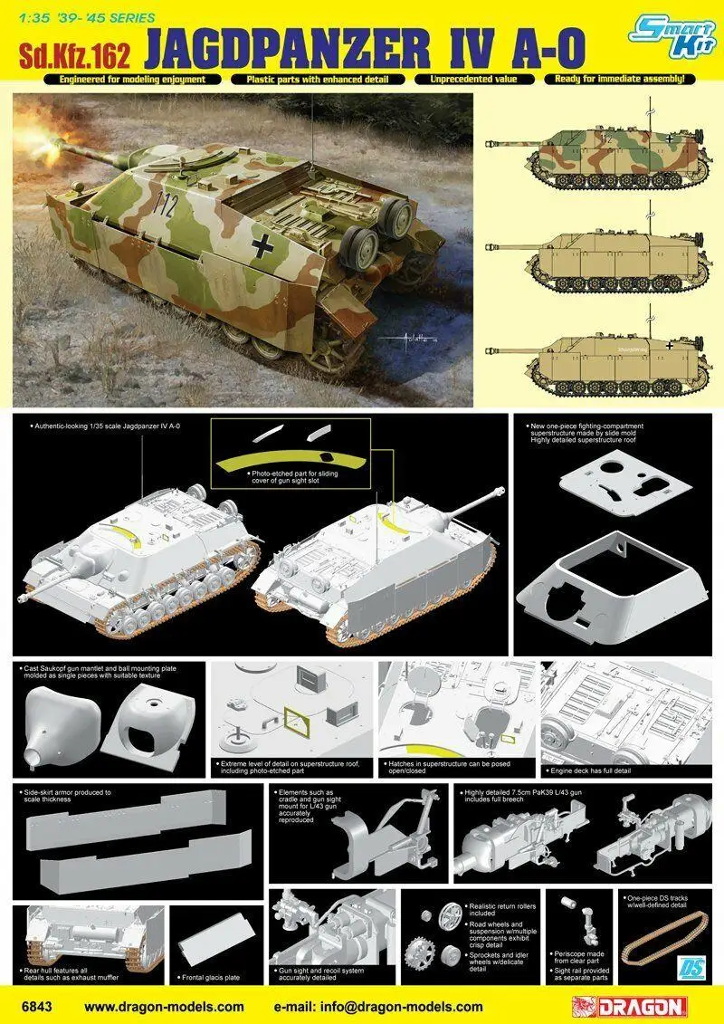 Dragon 6843 1/35 Jagdpanzer IV A-0 Plastic Model Kit