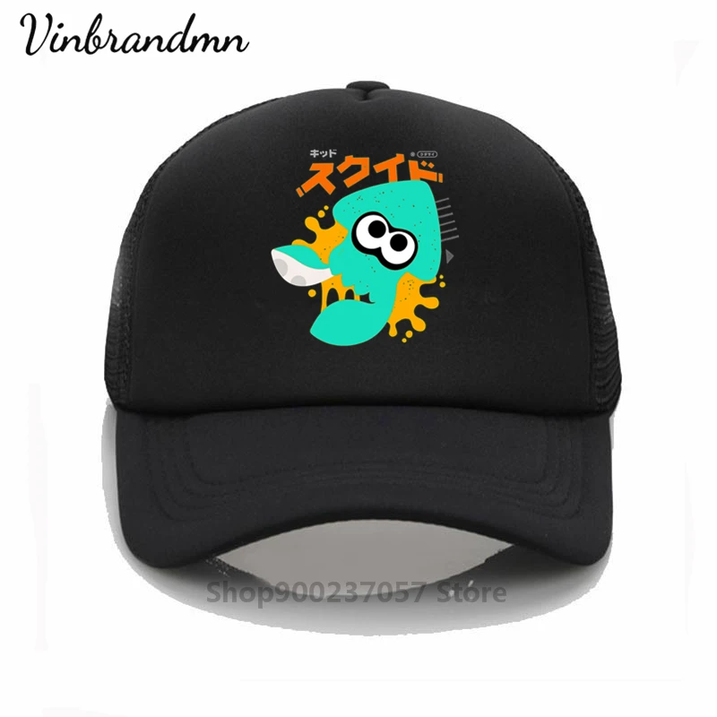 Fashion hat SQUID KAWAII BLUE SPLATOON Printing baseball cap Men women Summer Trend Cap 2021 New sun hat hip hop hat Beach Visor