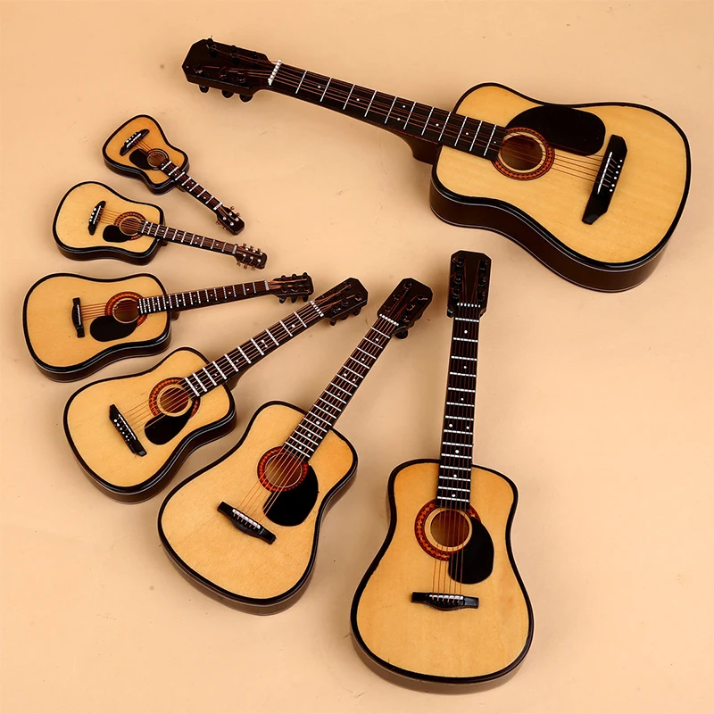 Mini children Classical Guitar Wooden Miniature Guitar Model Musical Instrument Guitar Children's toys