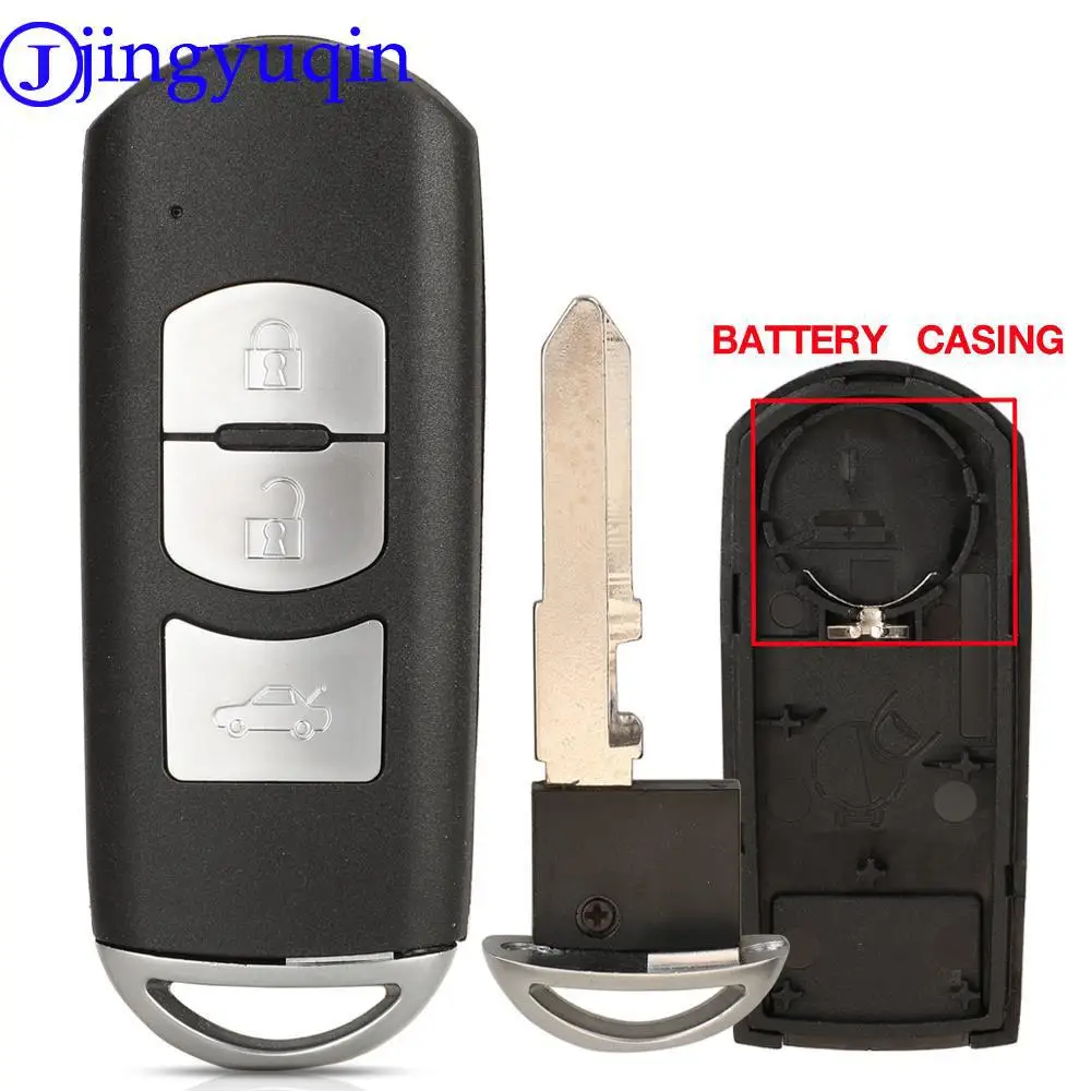 Jingyuqin 3 pulsanti Smart Key Shell per MAZDA M2 M3 M5 M6 CX-3 CX-5 Demio Axela Premacy Atenza Car Remote Keyless Case Fob