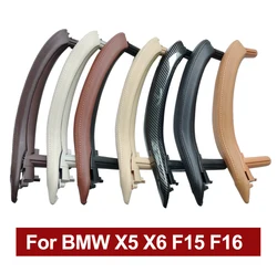 Upgraded Left Right Interior Door Handle Assembly with Outer Leather Cover For BMW X5 X6 F15 F16 2014-2018