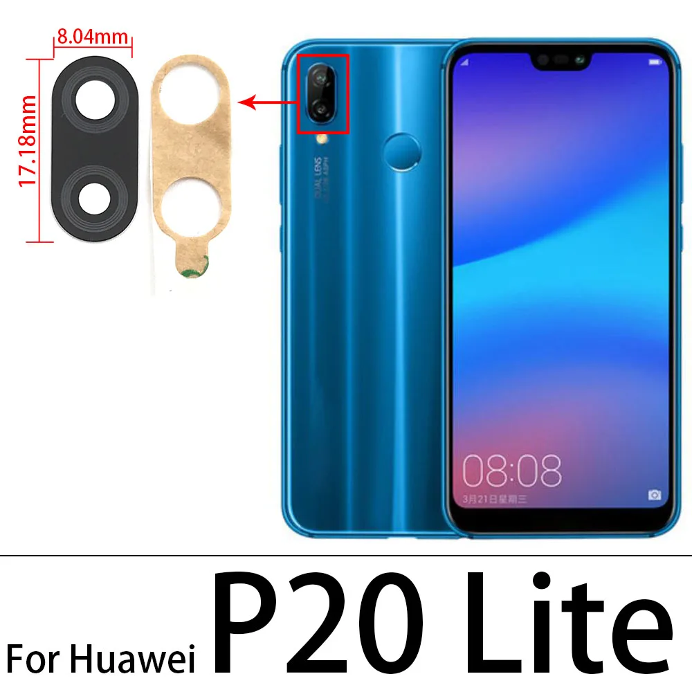 Rear Back Camera Glass Lens For Huawei P20 P30 P40 P20 P30 P40 Pro Lite / P40 Lite E 5G Camera Glass With Glue Adhesive