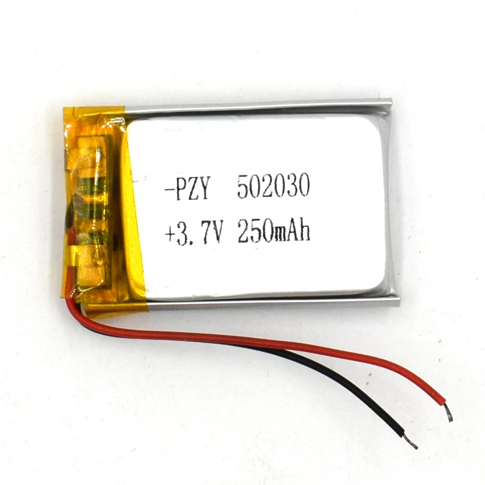 

10Pcs 3.7V 250mAh Lipolymer Rechargeable 502030 Cell Lipo Li Po Battery For GPS MP3 Recorder Speaker Camera