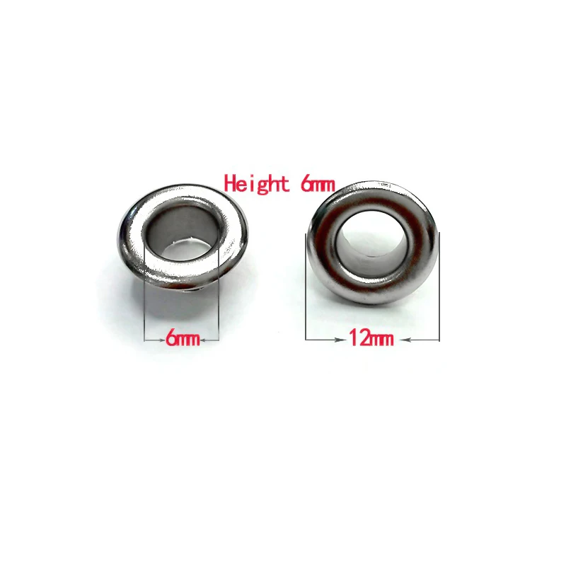 

300 sets/lot 6 mm Diameter Metal Eyelets Iron Ring Buckle Rivet Clothing Accessories Snap Button Household Items