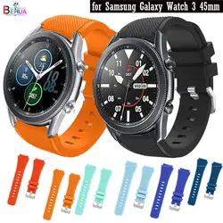 colorful 22mm Watchband Correa for Samsung Galaxy Watch 3 45mm Strap soft silicone Sport bracelet wristband Accessories correa