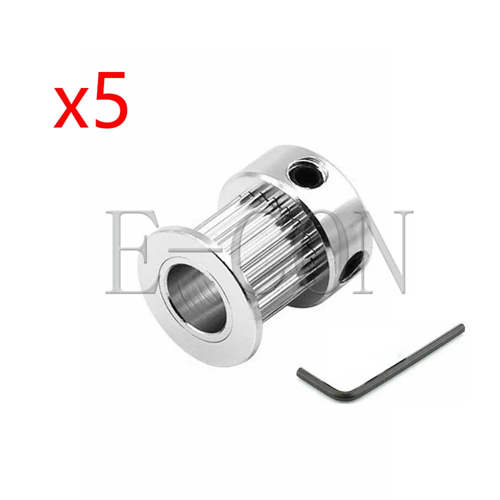 5 pcs GT2 Timing Pulley Alumium 16 Teeth Bore 4mm Teeth width 11mm for Width 10mm GT2 Timing Belt and 3D Printer Stepper Motor