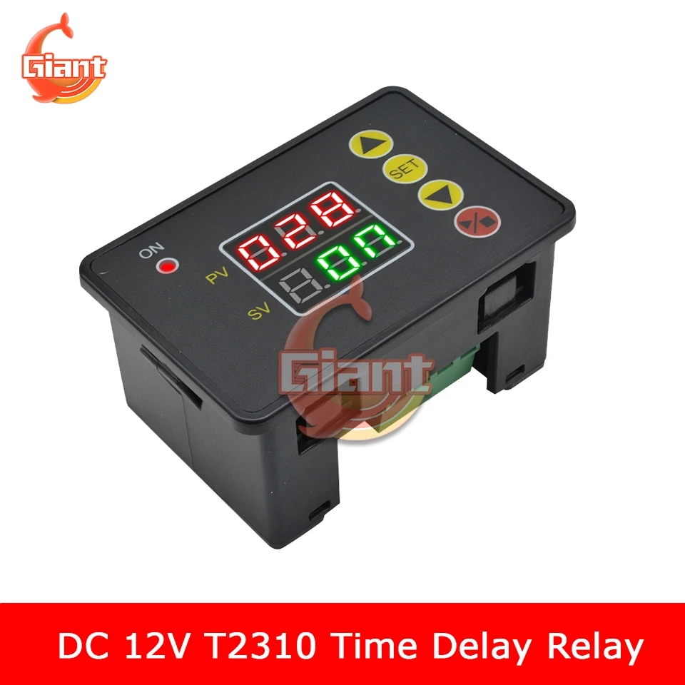 DC 12V Digital Time Delay Relay Timer Relay Timming Relay Dual LED Display Cycle Timer Control Switch Adjustable for Water Pump