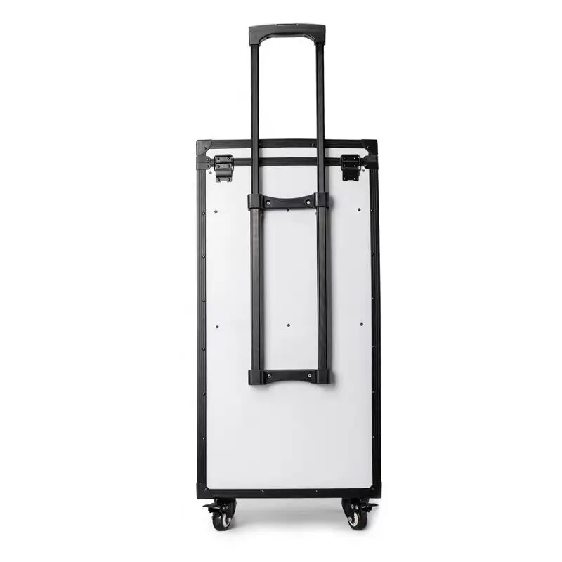 New upgraded large capacity trolley cosmetic case on wheels,Women Nails Makeup Toolbox,Girls Beauty Box Rolling Luggage Suitcase