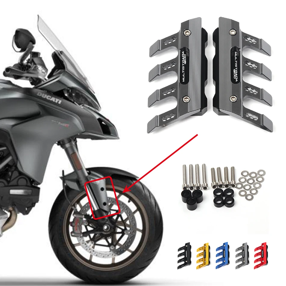 

For Ducati MULTISTRADA 950 1200 1260 S Enduro dvt Motorcycle Front Fork Protector Fender Slider Guard Accessories1260s Mudguard