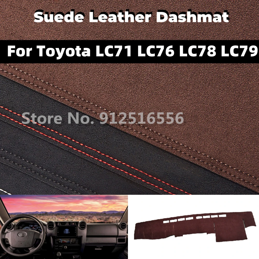 

For Toyota Land Cruiser 70 Series LC71 LC76 LC78 LC79 Car Suede Dashmat Dash Mats Dashboard Cover Non-Slip Sunshield Accessories