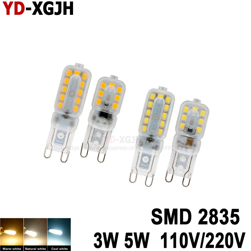 

Dimmable g9 Bulb light 3W5W corn light g9 light source SMD2835 220V 110V Corn Bulb 14 / 22LEDs Light For Home Decoration Ampoule