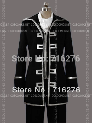 Gintama Cosplay Costume Shinsengumi Team Black Silvery Edge Sealing Outfit