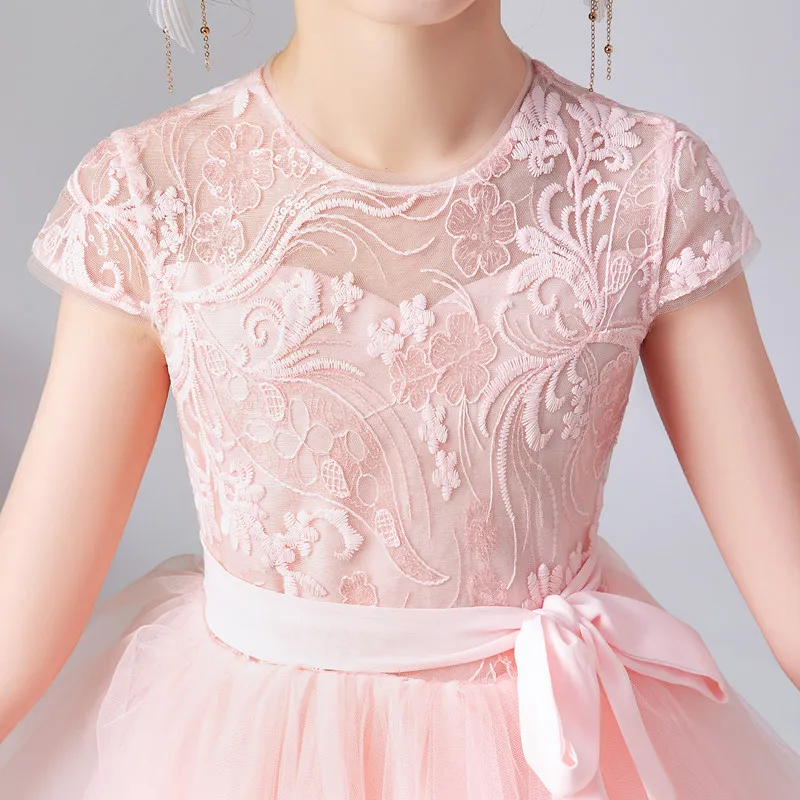 Dideyttawl Customized Flower Girl Dress For Wedding Princess Formal Evening Birthday Party Gown Tulle Junior Bridesmaid Dress