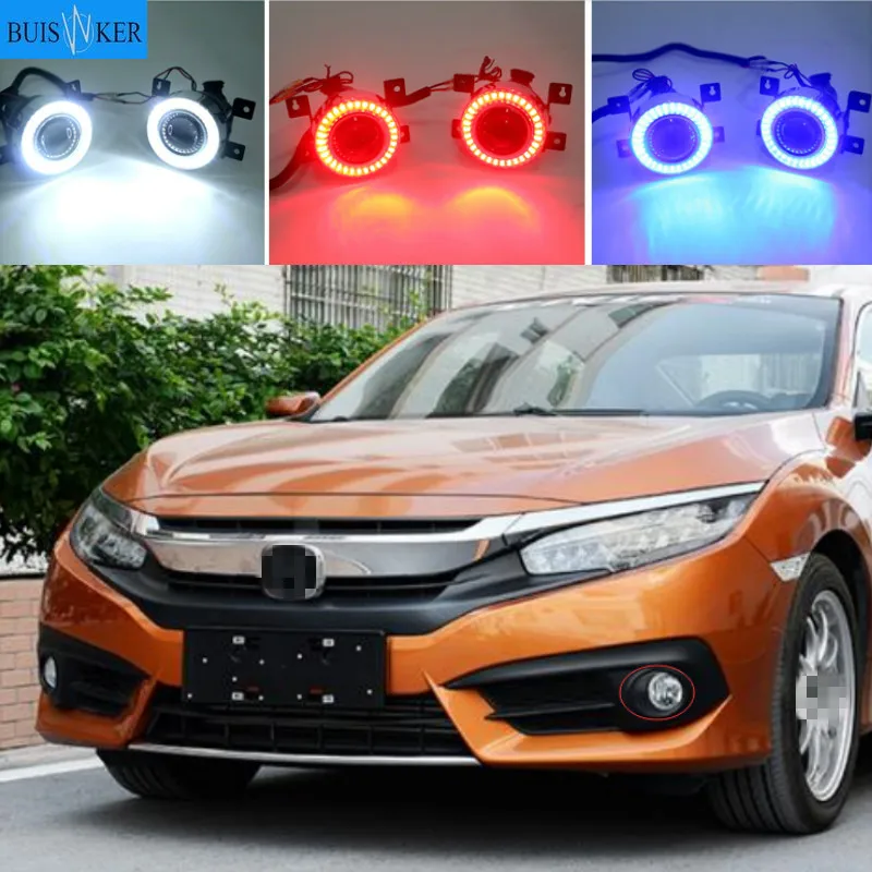 

1Set For Honda Civic 10th 2016-2020 LED DRL Daytime Running Light fog lamp rear bumper brake light tail light