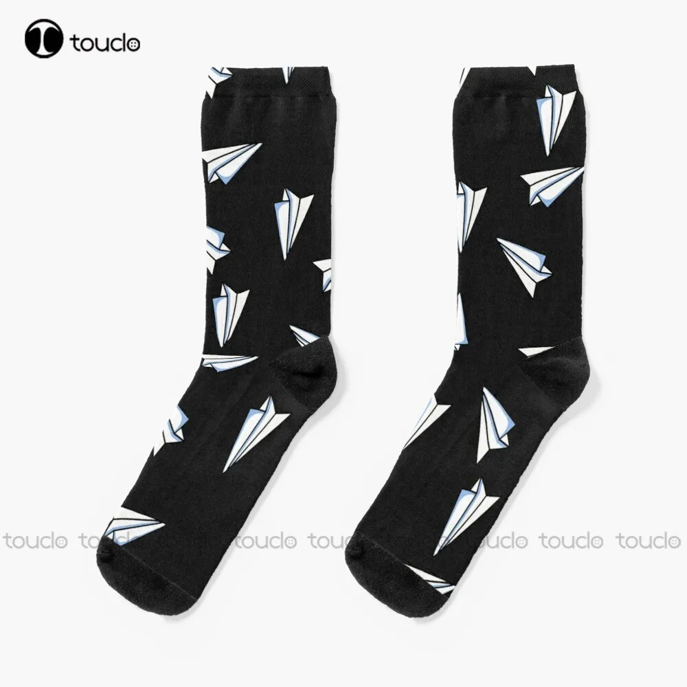 

Paper Plane Socks Skeleton Socks Personalized Custom Unisex Adult Teen Youth Socks Halloween Christmas Gift 360° Digital Print