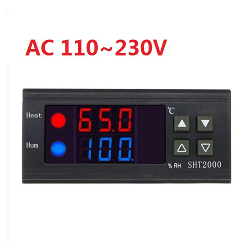 Controlador de temperatura e umidade sht2000, higrômetro, umidostato, incubadora de fabricação interna