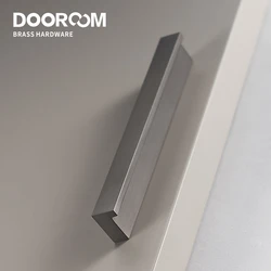 Dooroom Brass Furniture Handles Modern Fashion Grey Wardrobe Dresser Cupboard Cabinet Drawer Show Box Wine Bar Pulls Knobs