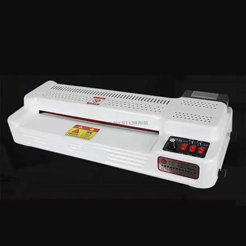 320A Level Adjustable Temperature Metal Laminator Hot and Cold A3 Photo A4 Laminating Machine for Office/Home 4 Rollers 320mm