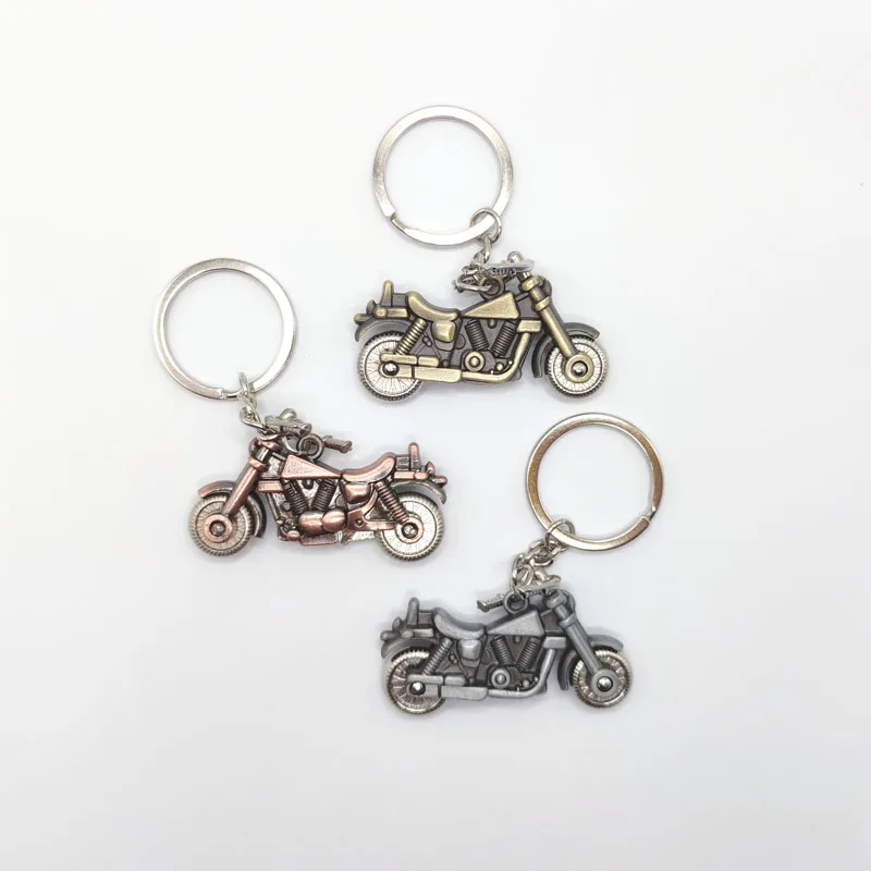 Cool Metal Motorcycle Keychain Miniature Simulation Motorcycle Keyring Men Car Key Chain Ring Holder Bag Pendant  Accessories