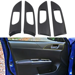 LHD! RHD! Fit For Subaru WRX STi 2007-2011 Car Accessories ABS Carbon Car Door Handle Bowl Cover Trim 4pcs