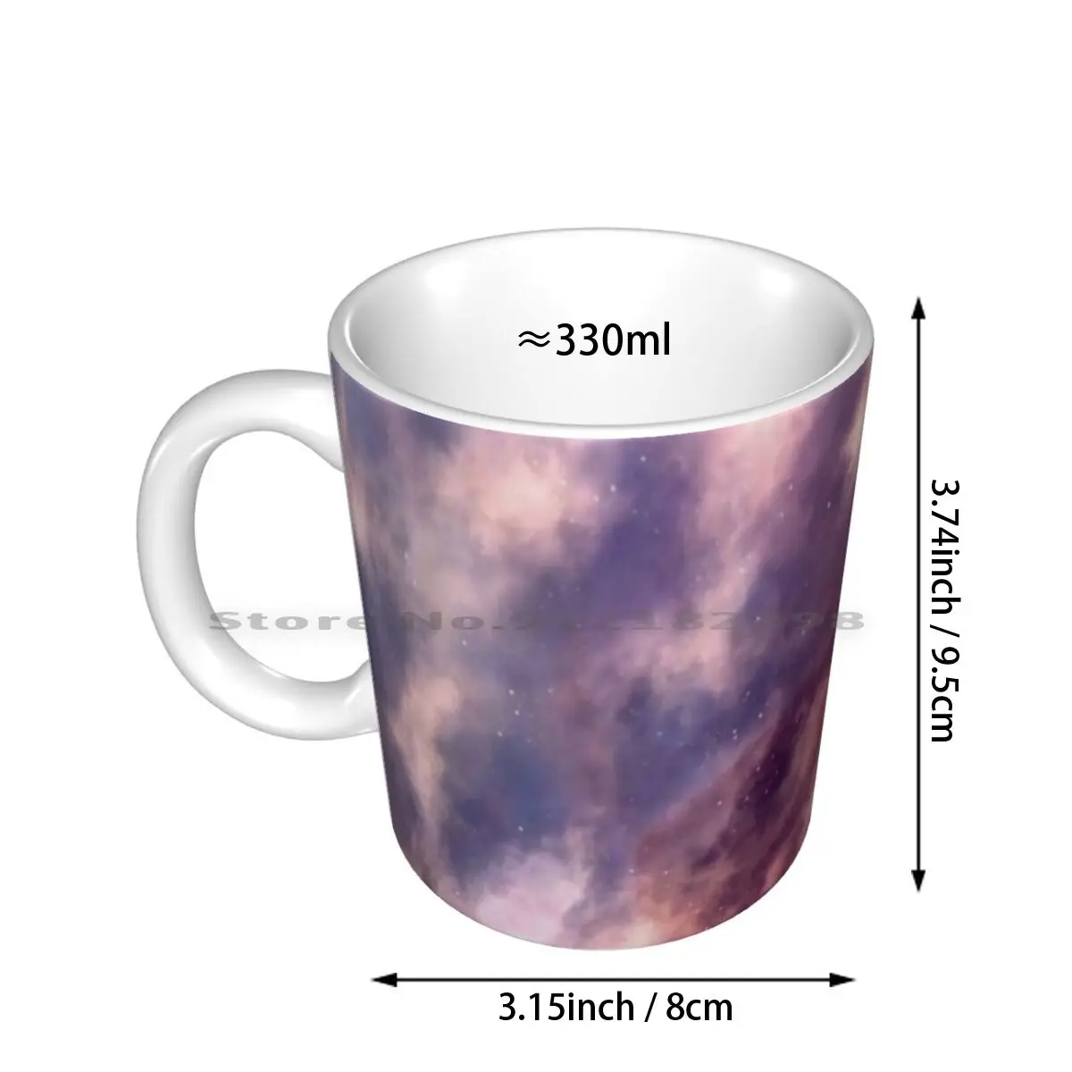 In Space , , ,-6 Ceramic Mugs Coffee Cups Milk Tea Mug Galaxy Star Fun Funny Fashion Trend Space Cosmos Creative Trending