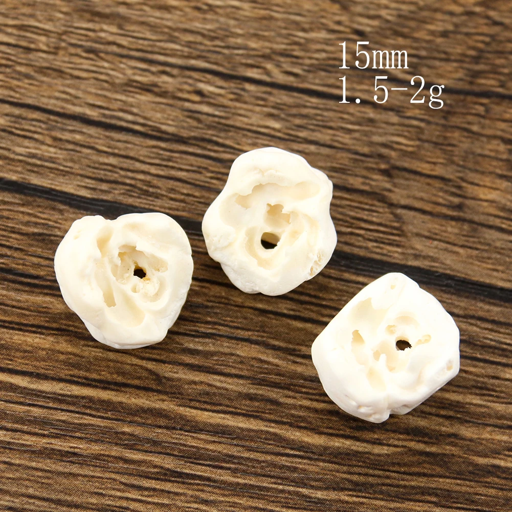 5pcs Natural Pig Shin Bone Beads Irregular Amulet Bracelet Charm DIY Necklace Woman Girl Pendant Jewelry finding Accessory Gift