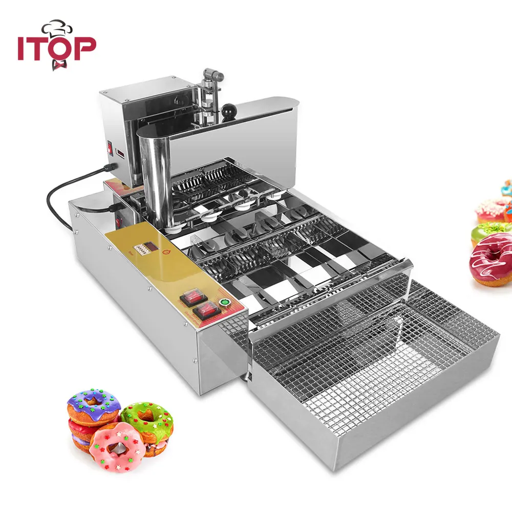 ITOP 2000W produkcja automatyczna Donut Maker komercyjne elektryczne urządzenie do pieczenia pączków ze stali nierdzewnej 6cm maszyna do donatów