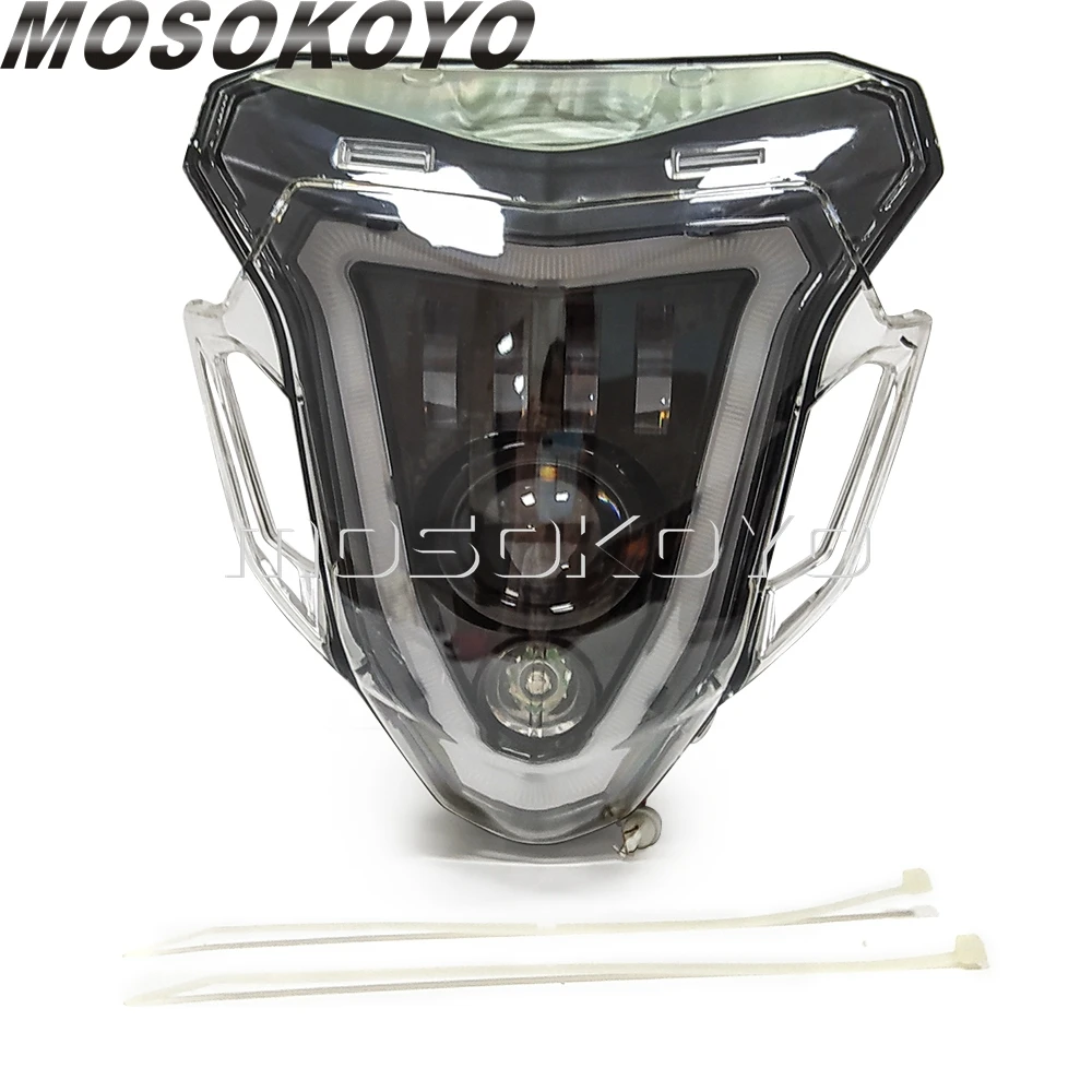 Motorcycle LED Headlight Assembly Angel Eye Front Lights High Low Beam Head Lamp For BMW F800R 2015-2019 Motorbike DRL Headlamp