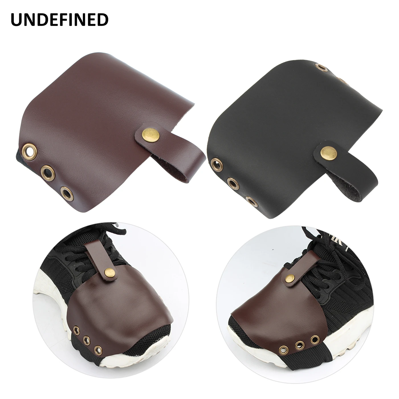 Motorcycle Shoes Protective Gear Shift Pad Leather Anti-skid Sock Boot Cover Shifter Guards for Motocross Racing Bike Universal