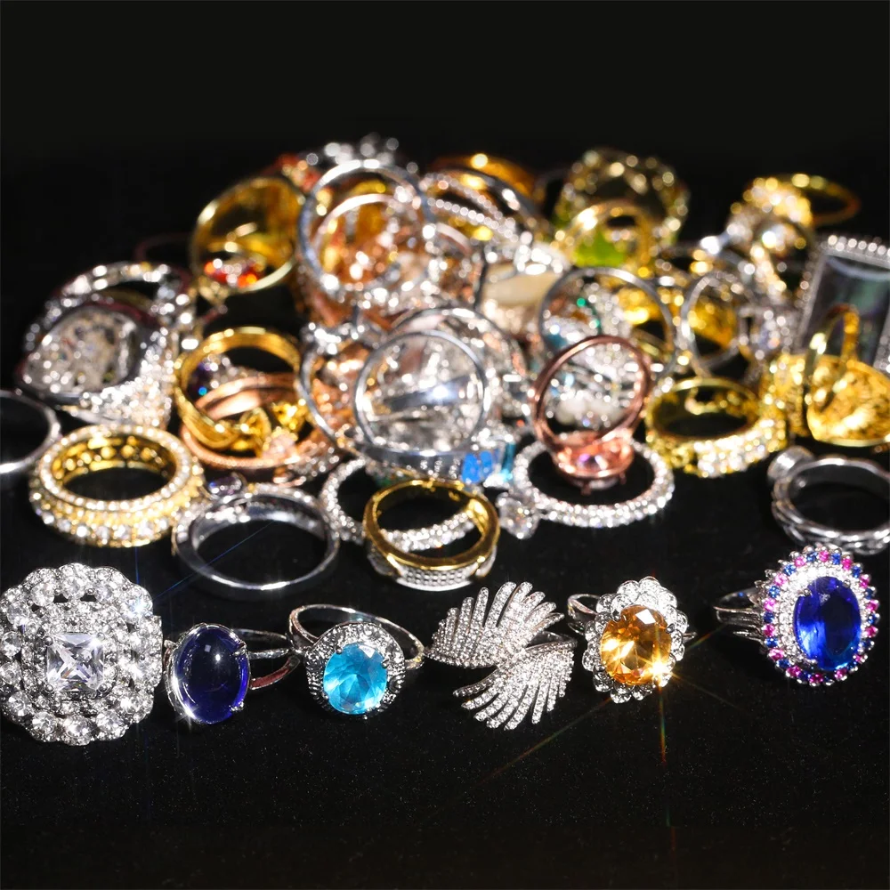 50Pcs Cheap Rings Random Mens Womens Rings For Fashion Male Female Couple Finger Ring Collection Party Jewelry Set