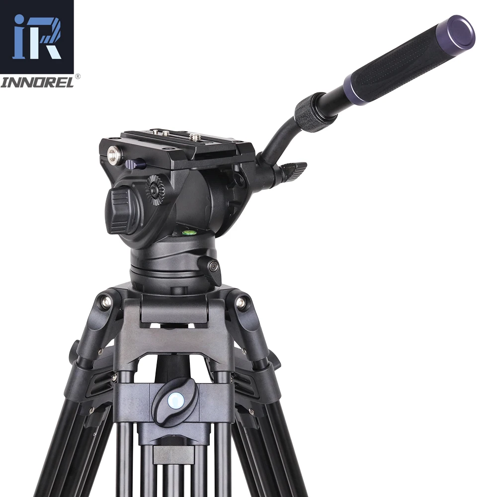 Imagem -02 - Professional Video Tripé System Heavy Duty Alumínio Twin Tube Kit Fluid Head 12kg de Carga para Filmadora Dslr Vt80 Vt80 185 Centímetros