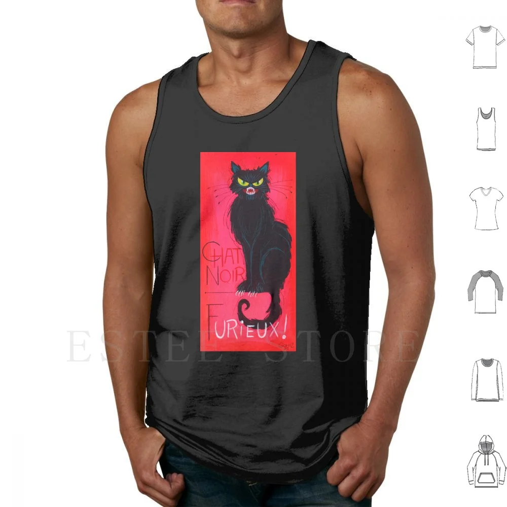 Chat Gets Pissed! Angry Black Cat! Tank Tops Vest Black Cat Chat Art El Gato Gomez Cat Cat Lady Crazy Cat Lady Protest