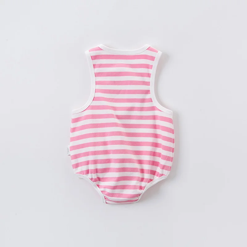 DB14138 dave bella summer new born baby unisex fashion striped jumpsuits infant toddler clothes children romper 1 piece