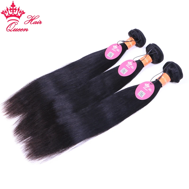 

Queen Hair Official Store Indian Straight Raw Hair Weave Bundles Deal 100% Virgin Human Hair Extensions Double Weft