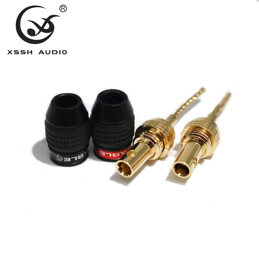 8 قطعة YIVO XSSH HIFI OEM لتقوم بها بنفسك الصوت CD مكبر للصوت ذكر محول المتكلم موصل مرحبا نهاية النحاس تصفيح الذهب الموز التوصيل جاك