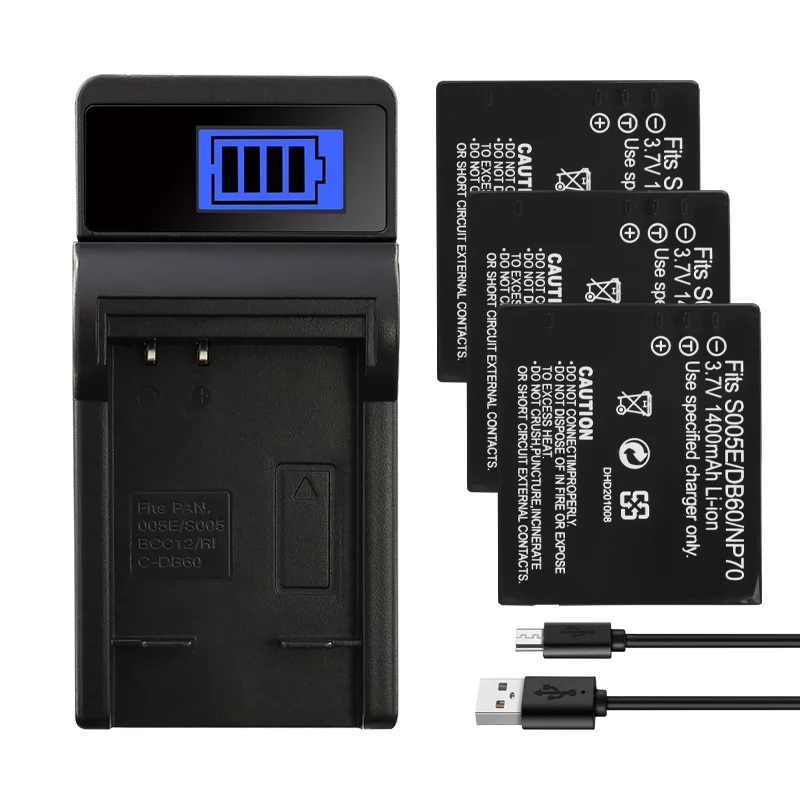 

1400mAh CGA-S005 S005E DB60 NP70 Batterie For Panasonic Lumix DMC-FX180 LX1 LX2 LX3 FX01 FX07 FX3 FX100 CGAS005E Camera Battery