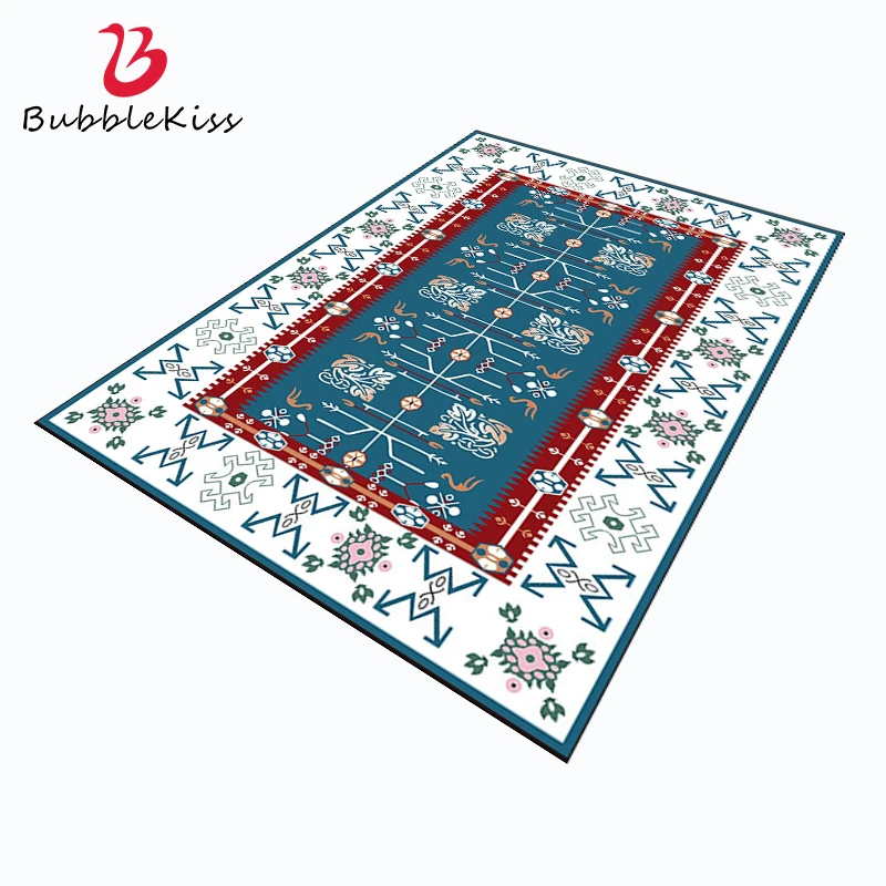 Bubble Kiss Retro Printed Rugs And Carpets For Living Room Bedroom Abstract Pattern Decorations Fold Able Hotel Bedside Foot Pad