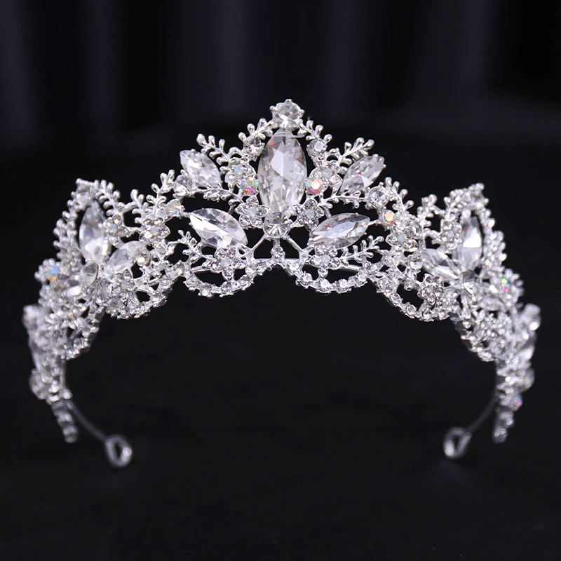 Accessori per capelli da sposa accessori per capelli da sposa in cristallo argento corona in lega di diamanti corona copricapo da donna di fascia