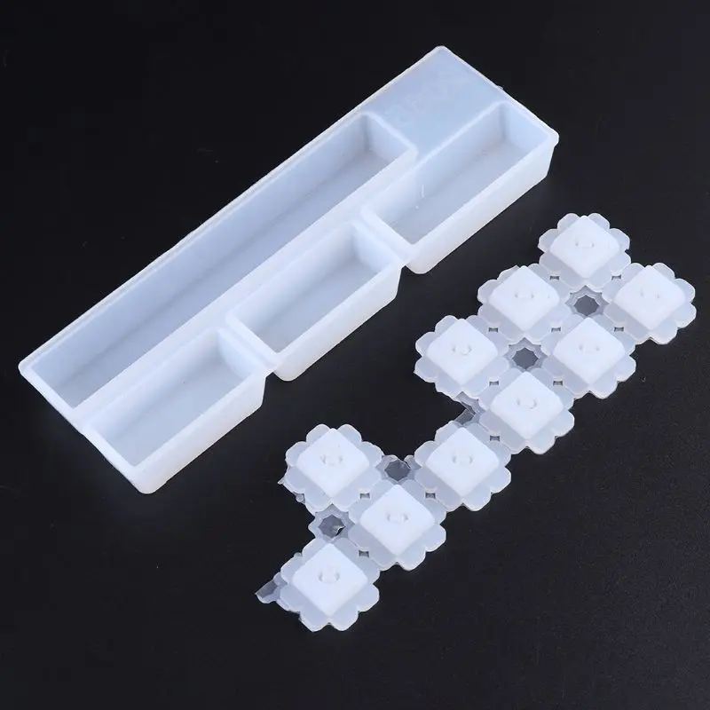 1 Set Manual DIY Mechanical Keyboard Key Silicone Mold UV Crystal Epoxy Molds Handmade Crafts Making Tools