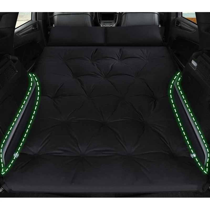 Car Bed Self-inflating Mattress Travel Sleeping  Self-Driving Camping Equipment Picnic Pad SUV Inflatable Suede Mat