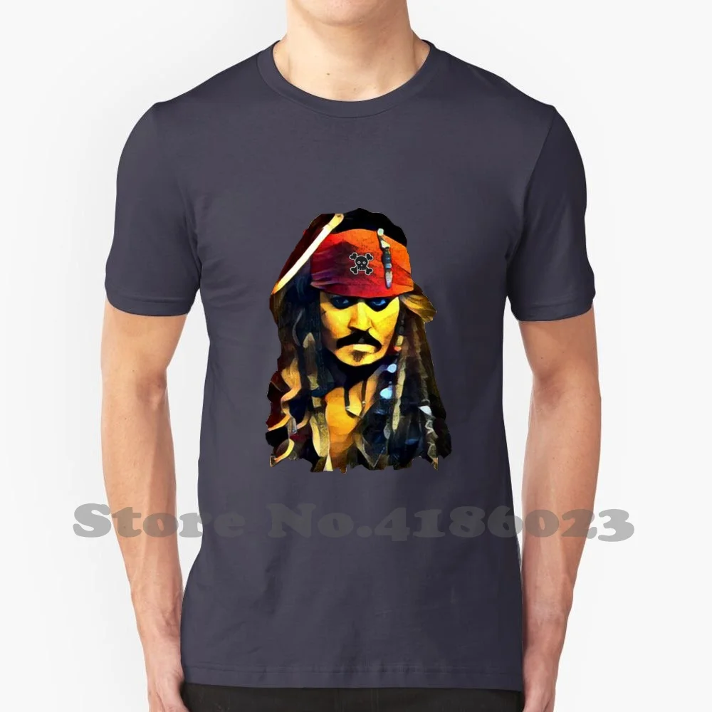 Captain , Pirates , Johnny Depp 100% Cotton T-Shirt Jeff Nathanson Captain Kartick Dutta Elizabeth Swann Hector Barbossa Keira