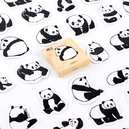 45 PCS/PK Cute Animals Panda Decoration Adhesive Stickers Diy Cartoon Stickers Diary Sticker Scrapbook Stationery Stickers