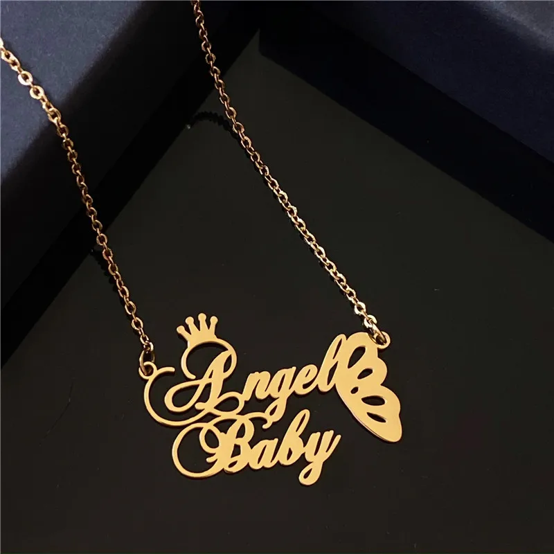 Stainless Steel Customized Name Necklaces for Women Personalized Necklace Stethoscope Letter Heart Butterfly Pendant Jewelry