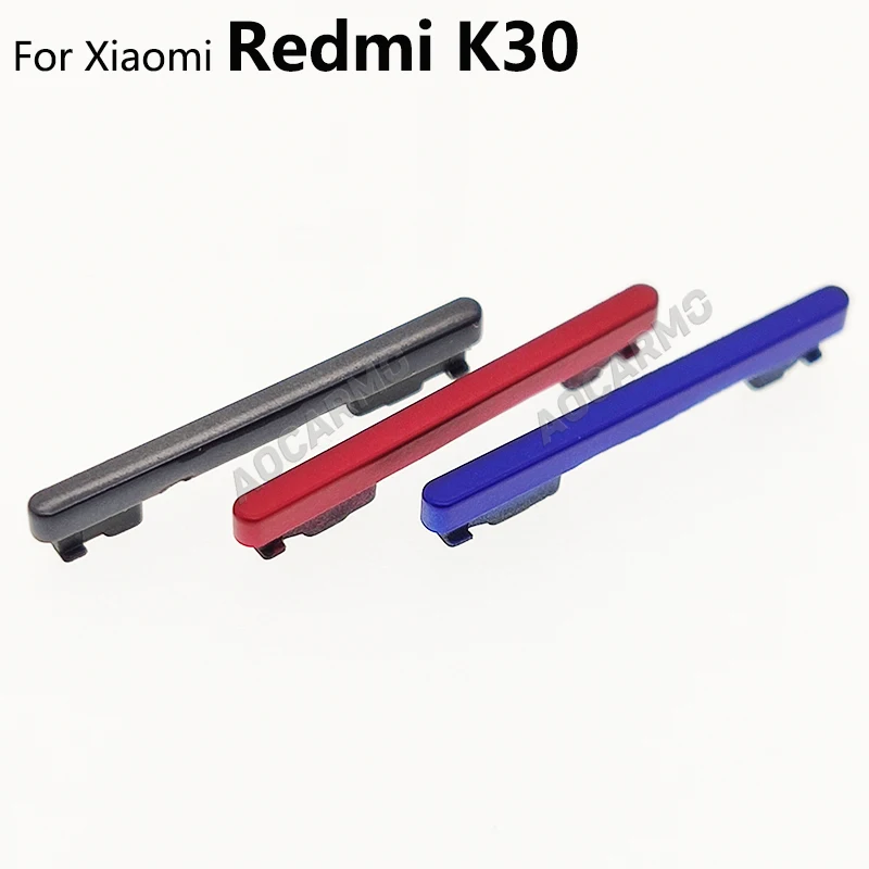 Aocarmo For Xiaomi Redmi K20 / Mi 9T / For Redmi K30 Power On Off Buttons Volume Up Down Switch Side Key Replacement Part