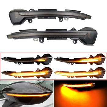 다이내믹 LED 방향 지시등 사이드 미러 표시기, 순차 조명 점멸기, 좌석 레온 Mk3 5F 이비자 Mk5 KJ 아로나 2018, 2 개 