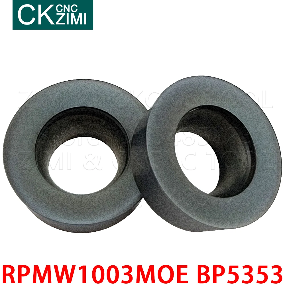 Rpmw1003moe bp5353 rpmw 1003m0e inserções de carboneto de fresagem inserções de inserção de ferramentas de fresagem redonda cnc torno de metal ferramenta indexável