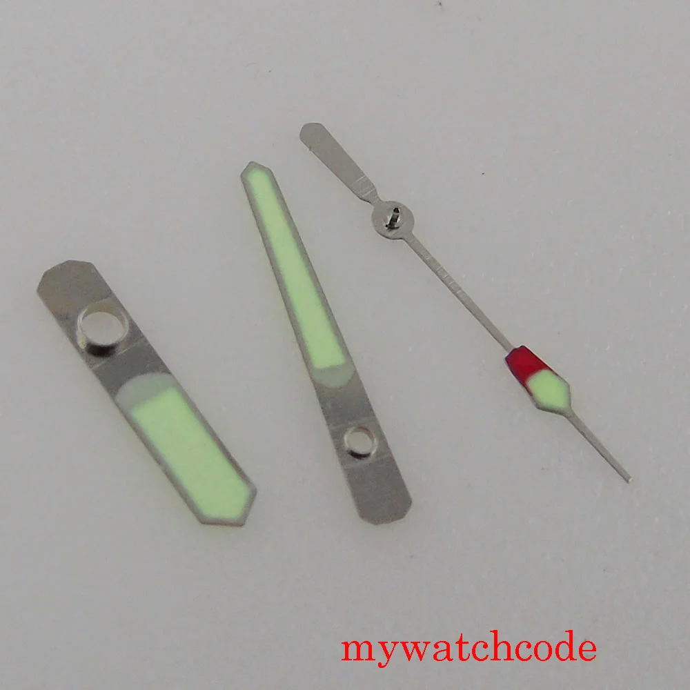 Stereoscopic Silver Watch Hands Needles Super Japan C3 Luminous Fit NH35 NH36 4R35 4R36 Movement Watch Replacement