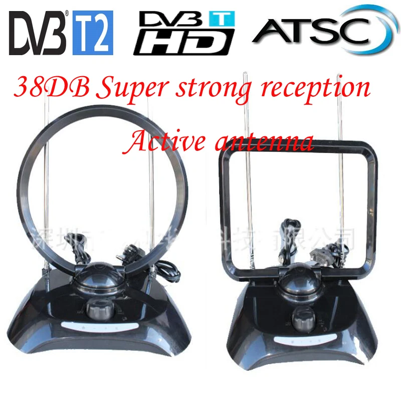 

High Gain Active Telescopic Indoor Antenna Super Strong Reception Suitble For Dvb-t2 Dvb-t Atsc-t Tv And Tv Box H264/H265