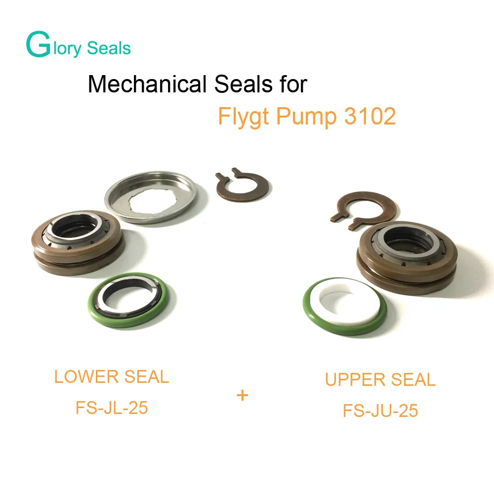 

FS-JU-25 FS-JL-25 Flygt Mechanical Seals Shaft Size 25mm Upper + Lower Mechanical Seal For Pump 3102