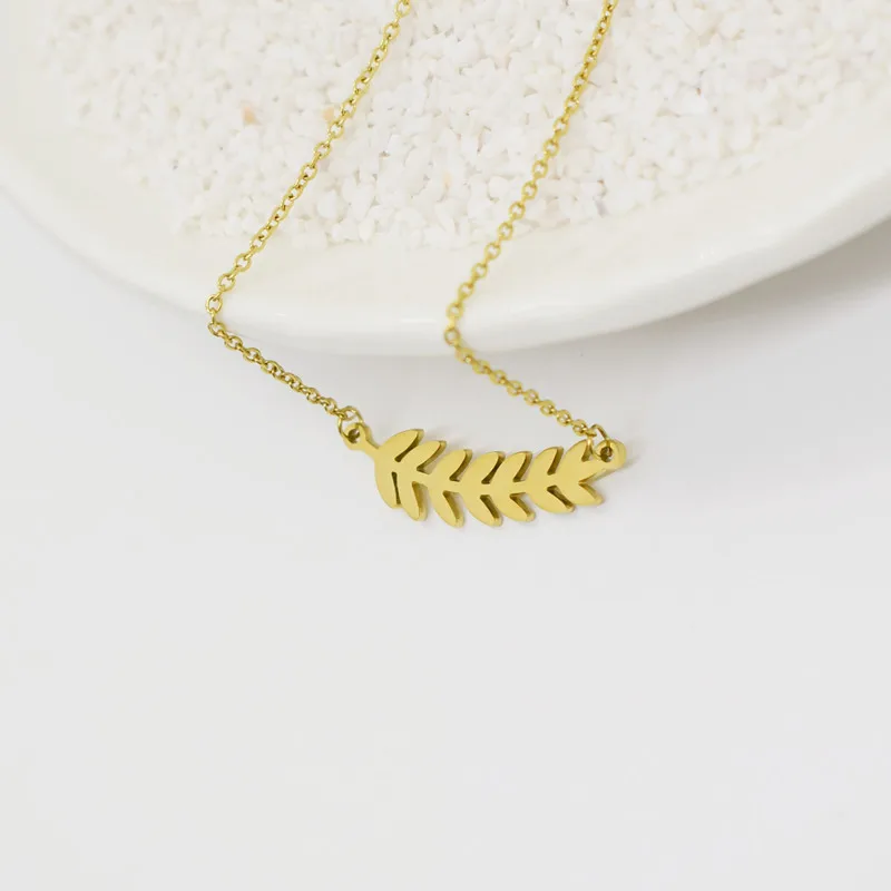 

European and American new sale simple fashion leaf necklace female Korean leaf branches clavicle chain